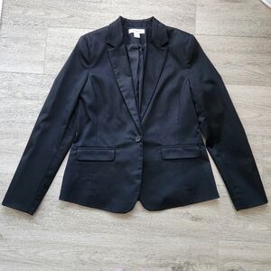 Liz Claiborne Black Blazer Womens 6 Career Business Button
